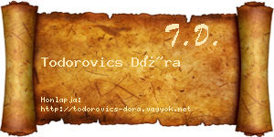Todorovics Dóra névjegykártya