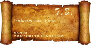 Todorovics Dóra névjegykártya