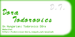 dora todorovics business card