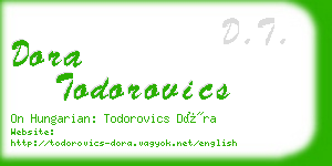 dora todorovics business card